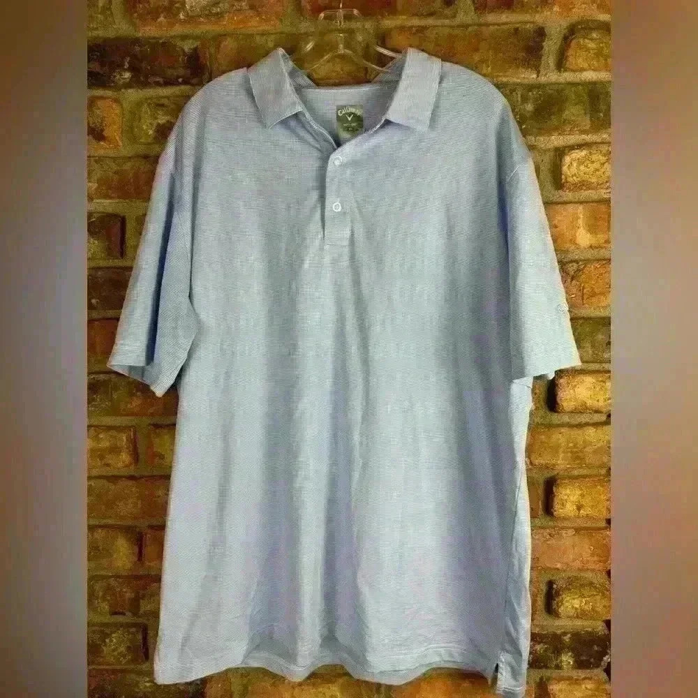 Callaway Opti-Dri Performance Golf Polo Mens XL Short Sleeve Shirt Blue